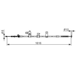 Handbrake Cable BOSCH 1987482307 OE Ref 46430 12400