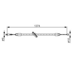 Handbrake Cable BOSCH 1987482312 OE Ref 906 420 28 85