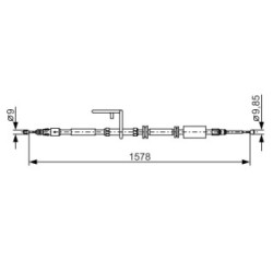 Handbrake Cable BOSCH 1987482314 OE Ref LR001032