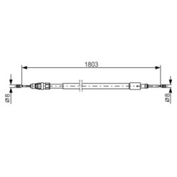 Handbrake Cable BOSCH 1987482317 OE Ref 96 718 151 80