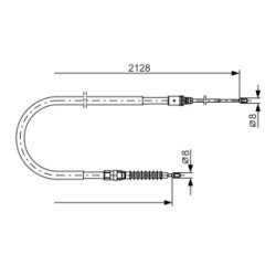 Handbrake Cable BOSCH 1987482324 OE Ref 96 818 810 80