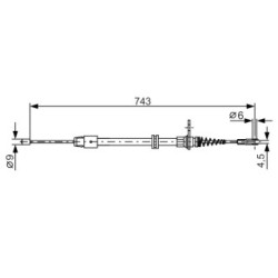 Handbrake Cable BOSCH 1987482329 OE Ref A 212 420 12 85