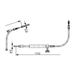 Handbrake Cable BOSCH 1987482332 OE Ref 204 420 10 85