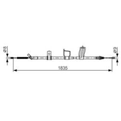 Handbrake Cable BOSCH 1987482341 OE Ref 36530EY10A