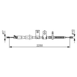 Handbrake Cable BOSCH 1987482343 OE Ref 36531VK00A