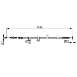 Handbrake Cable BOSCH 1987482346 OE Ref 46420 02090