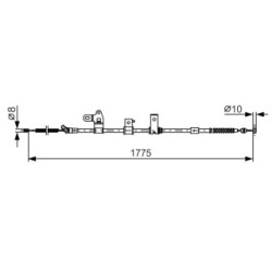 Handbrake Cable BOSCH 1987482347 OE Ref 46430 47060