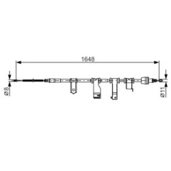 Handbrake Cable BOSCH 1987482350 OE Ref 597701J300