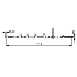 Handbrake Cable BOSCH 1987482357 OE Ref 54402-62J00