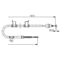 Handbrake Cable BOSCH 1987482361 OE Ref 59760 1H400