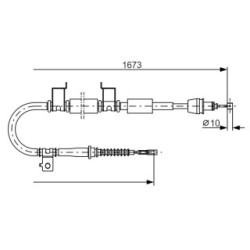 Handbrake Cable BOSCH 1987482362 OE Ref 59770 1H400