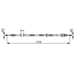 Handbrake Cable BOSCH 1987482363 OE Ref 52128118AC