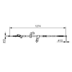 Handbrake Cable BOSCH 1987482366 OE Ref 46430 42080