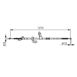 Handbrake Cable BOSCH 1987482367 OE Ref 46420 42080