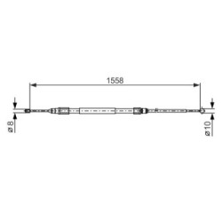 Handbrake Cable BOSCH 1987482368 OE Ref 34 40 6 857 642