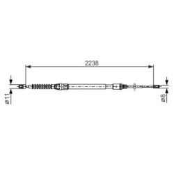 Handbrake Cable BOSCH 1987482373 OE Ref 98 999 924 80