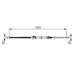 Handbrake Cable BOSCH 1987482374 OE Ref 1S0 609 721 A