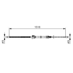 Handbrake Cable BOSCH 1987482375 OE Ref 1S0 609 721 C