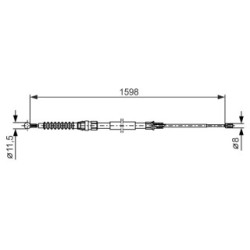 Handbrake Cable BOSCH 1987482379 OE Ref 5C0 609 721 D