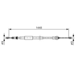 Câble de frein à main BOSCH 1987482386 pour RENAULT CLIO, MODUS OE 8200270181 BOSCH