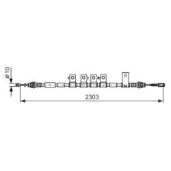 Handbrake Cable BOSCH 1987482403 OE Ref K04 862 226 AF