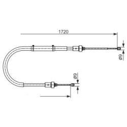 Handbrake Cable BOSCH 1987482411 OE Ref 82 00 855 403