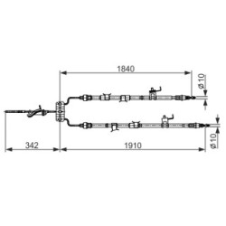 Handbrake Cable BOSCH 1987482420 OE Ref BS3E-44-200K