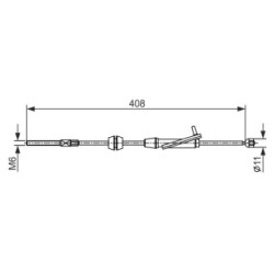 Handbrake Cable BOSCH 1987482421 OE Ref 8V512853AA