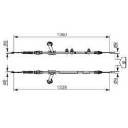 Handbrake Cable BOSCH 1987482422 OE Ref D651-44-400H