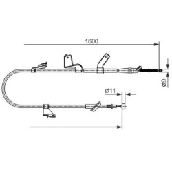 Handbrake Cable BOSCH 1987482427 OE Ref 93195341