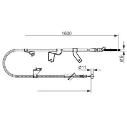Handbrake Cable BOSCH 1987482428 OE Ref 93195342