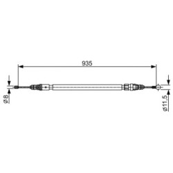Handbrake Cable BOSCH 1987482430 OE Ref 4746 79