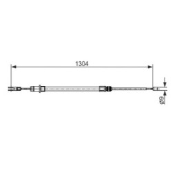 Handbrake Cable BOSCH 1987482431 OE Ref 997 424 141 06