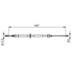 Handbrake Cable BOSCH 1987482433 OE Ref 36 40 000 04R