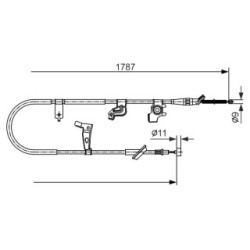 Handbrake Cable BOSCH 1987482435 OE Ref 54402-79J00