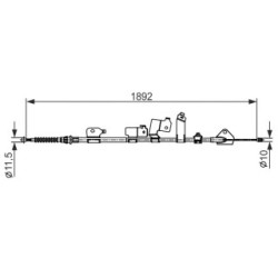 Handbrake Cable BOSCH 1987482439 OE Ref 46430 02121
