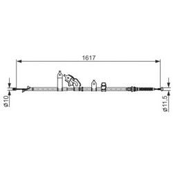 Handbrake Cable BOSCH 1987482441 OE Ref 46430 52161