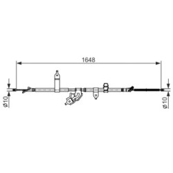 Handbrake Cable BOSCH 1987482442 OE Ref 46430 52210