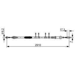 Handbrake Cable BOSCH 1987482447 OE Ref 4746 49