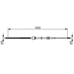 Handbrake Cable BOSCH 1987482448 OE Ref 1J0 609 721 J
