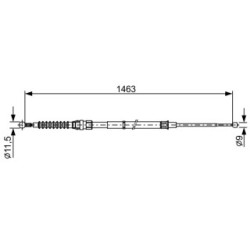 Handbrake Cable BOSCH 1987482456 OE Ref 5Q0 609 721 AS
