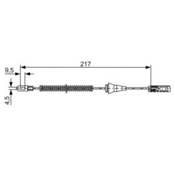 Handbrake Cable BOSCH 1987482461 OE Ref 93170227