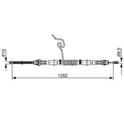 Handbrake Cable BOSCH 1987482462 OE Ref YC152A635CG