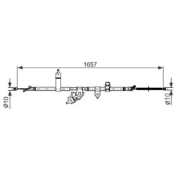 Handbrake Cable BOSCH 1987482463 OE Ref 46430 52250