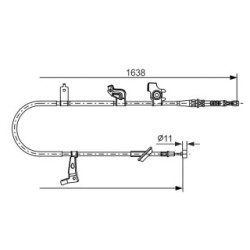 Handbrake Cable BOSCH 1987482465 OE Ref 54401-55L10