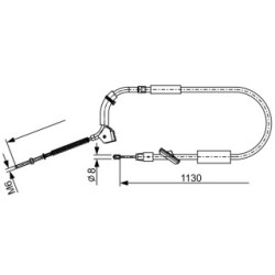 Handbrake Cable BOSCH 1987482490 OE Ref A 169 420 17 85