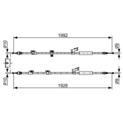 Câble de frein à main BOSCH 1987482494 pour FORD C-MAX, GRAND OE AV612A603AF