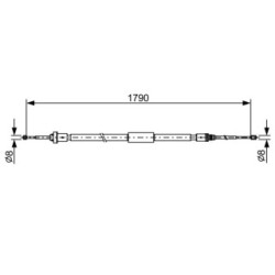 Handbrake Cable BOSCH 1987482495 OE Ref 96 718 133 80