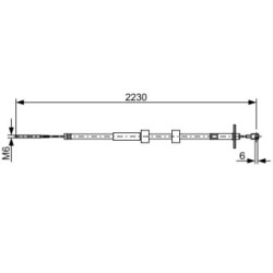 Handbrake Cable BOSCH 1987482500 OE Ref 463 420 51 85