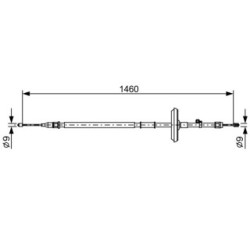 Câble de frein à main BOSCH 1987482504 pour CHEVROLET, HOLDEN CRUZE OE 13309422